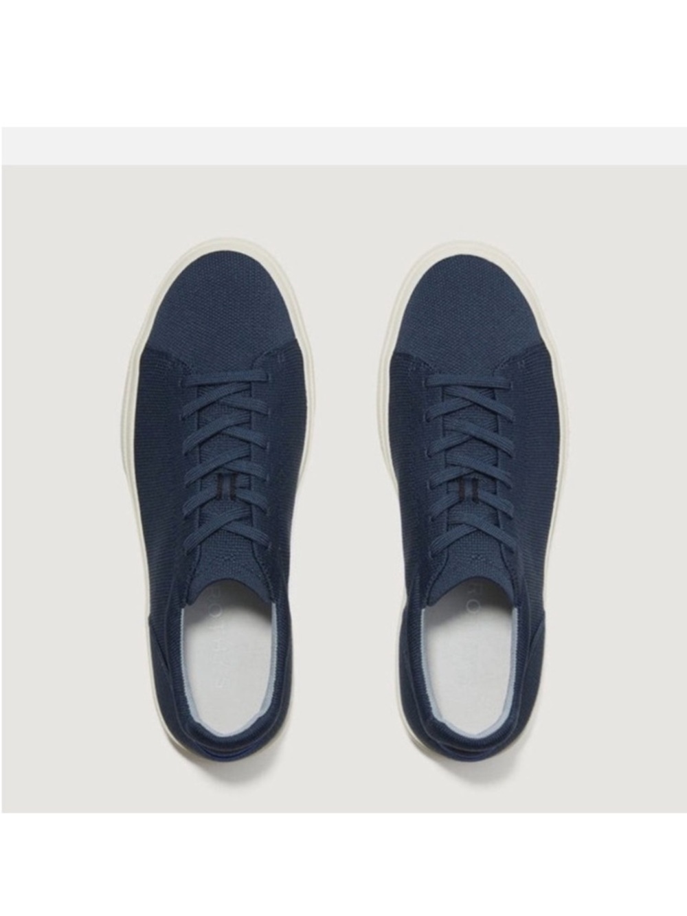 Rothy’s Men’s RS01 Sneaker Navy Blue Size 10 NEW IN BOX Sustainable Knit Lace Up
